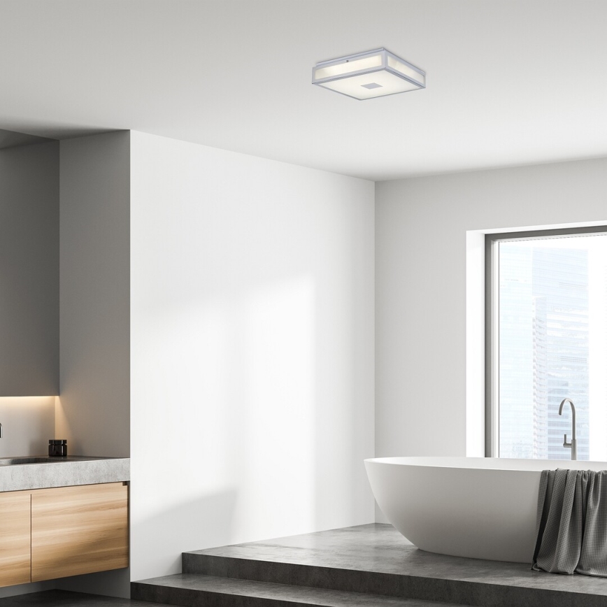 Rabalux - Plafón LED de baño LED/24W/230V IP44 4000K 40x40 cm blanco