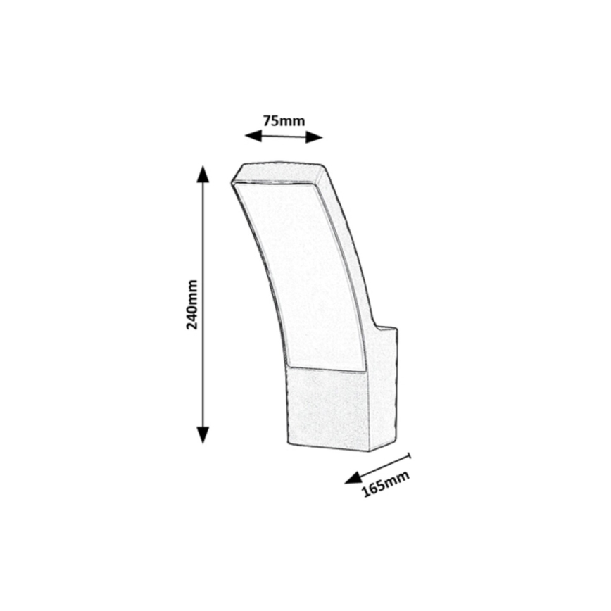 Rabalux - Aplique LED de exterior LED/12W/230V IP44