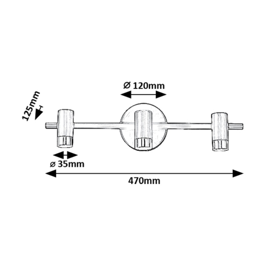 Rabalux - Foco LED de pared 3xLED/3W/230V 4000K