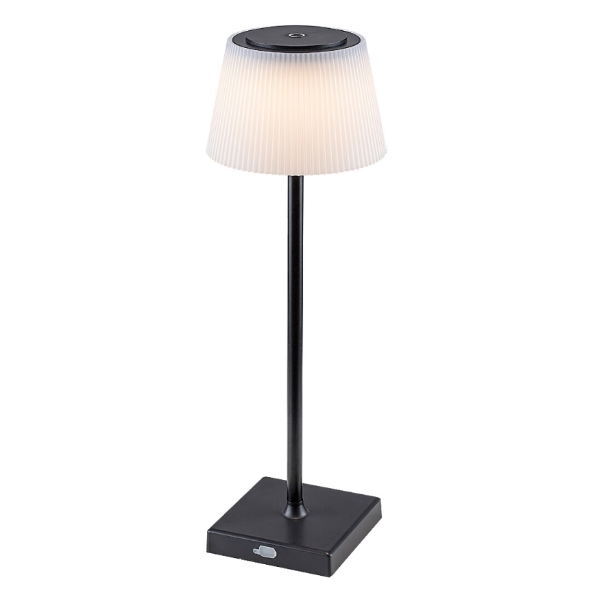 Rabalux - LED Lámpara de mesa recargable con dimmer LED/4W/3,7V 1800 mAh 3000-5000K IP44 negro