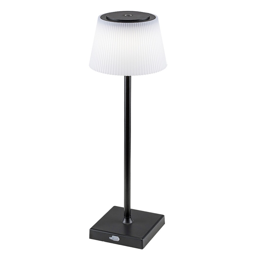 Rabalux - LED Lámpara de mesa recargable con dimmer LED/4W/3,7V 1800 mAh 3000-5000K IP44 negro