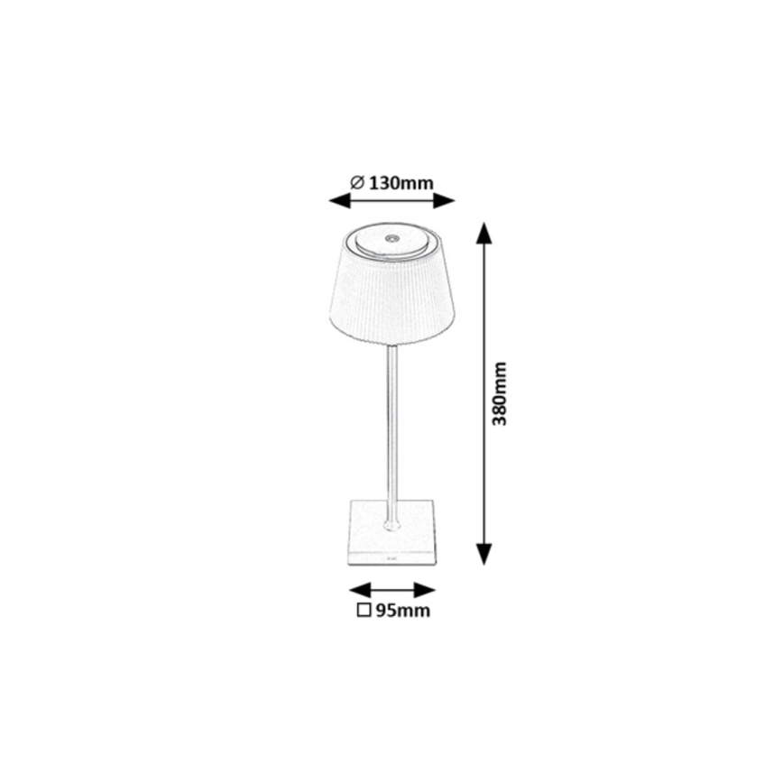 Rabalux - LED Lámpara de mesa recargable con dimmer LED/4W/3,7V 1800 mAh 3000-5000K IP44 negro
