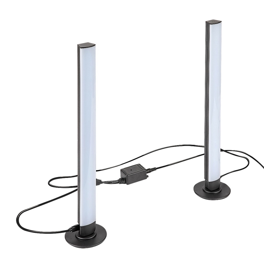 Rabalux - SET 2x LED RGB Lámpara de mesa regulable PACO LED/5W/5V + control remoto