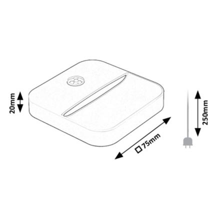 Rabalux - LED Night Recargable claro con sensor LED/0,15W/3,7V 3000K 300 mAh