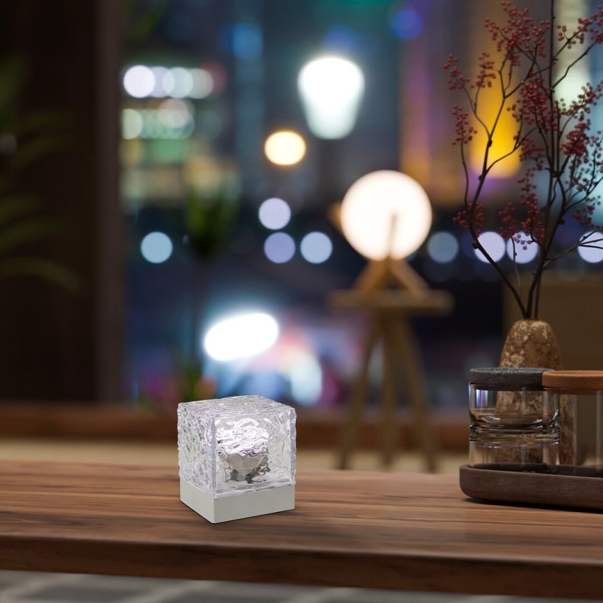 Rabalux - LED RGB Lámpara de mesa recargable con dimmer LED/1W/5V + control remoto