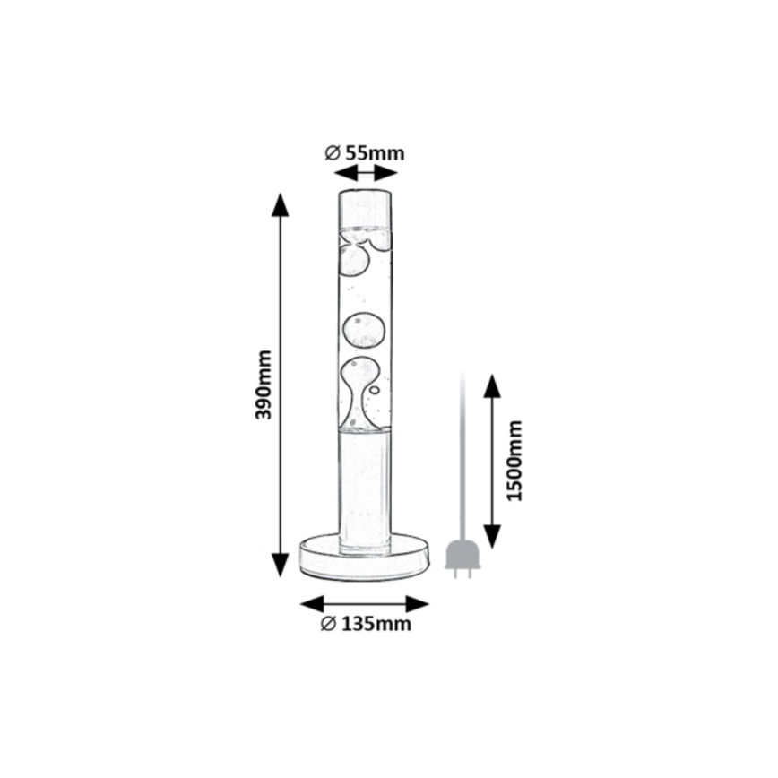 Rabalux - LED Lámpara de lava LED/25W/230V