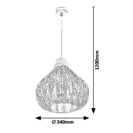 Rabalux - Lámpara suspendida con alambre 1xE27/40W/230V