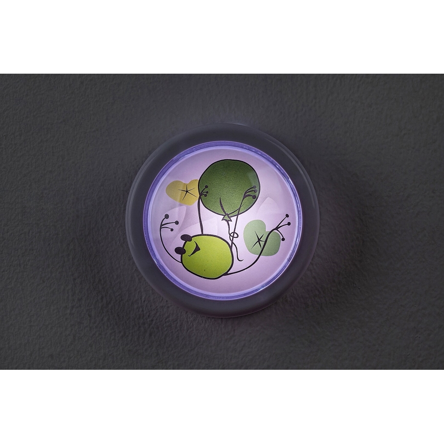 Rabalux - Luz LED nocturna infantil LED/0,3W/2xAA 6000K