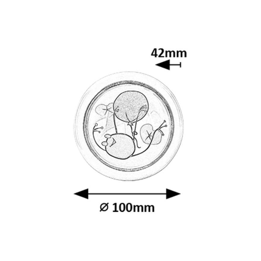 Rabalux - Luz LED nocturna infantil LED/0,3W/2xAA 6000K