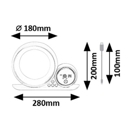 Rabalux - LED RGB Lámpara de mesa con altavoz LED/5W/230V