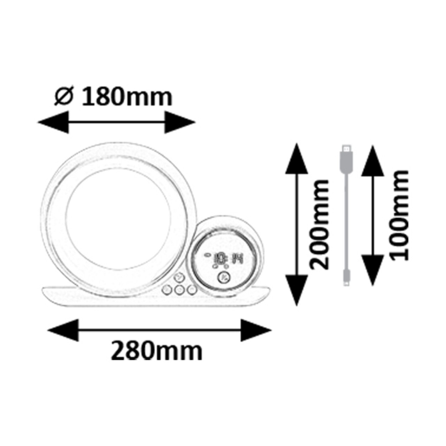 Rabalux - LED RGB Lámpara de mesa con altavoz LED/5W/230V