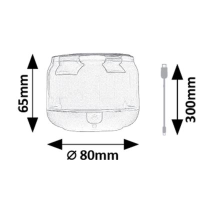 Rabalux - RGB Lámpara de mesa con altavoz RGB/3W/3,7V 500mAh