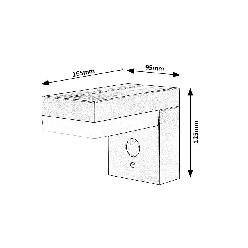 Rabalux - Lámpara solar LED con sensor LED/6W/3,7V IP44