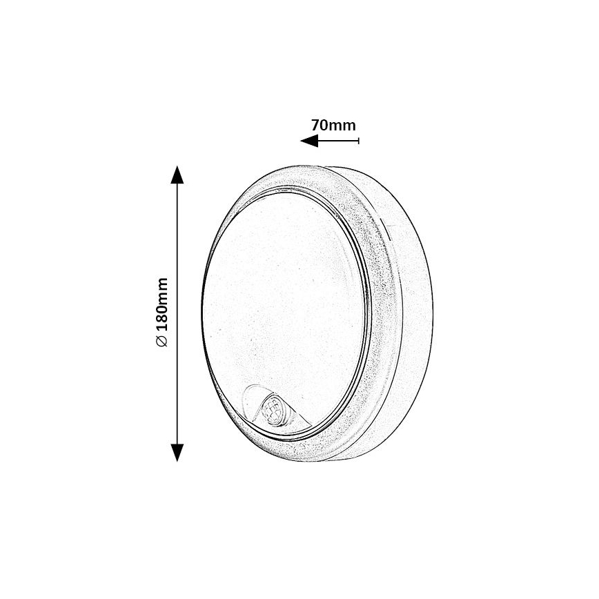 Rabalux - Aplique LED de exterior con sensor LED/15W/230V IP54