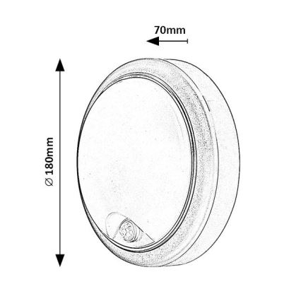 Rabalux - Aplique LED exterior con sensor LED/15W/230V IP54