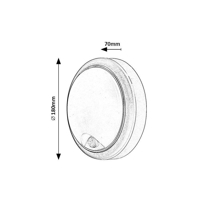 Rabalux - Aplique LED exterior con sensor LED/15W/230V IP54