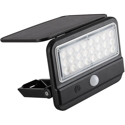 Rabalux - Aplique LED solar con sensor LED/7W/3,7V IP54 negro