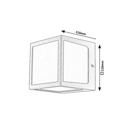 Rabalux - Aplique LED para exterior LED/10W/230V IP54 antracita