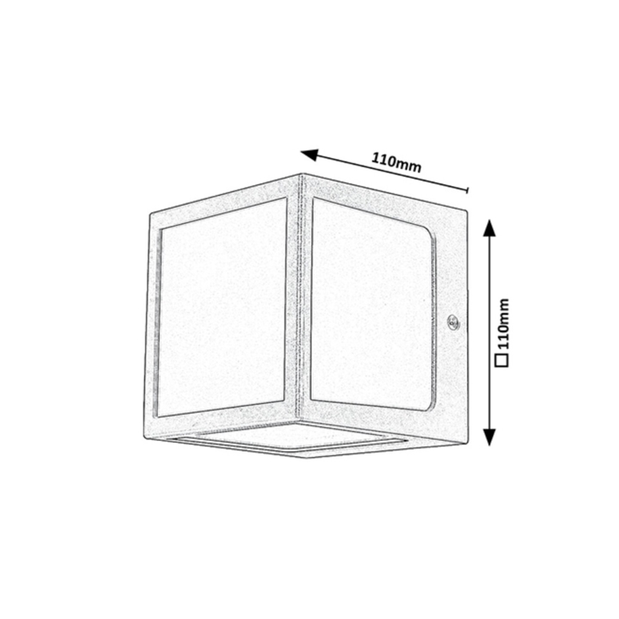 Rabalux - Aplique LED para exterior LED/10W/230V IP54 antracita