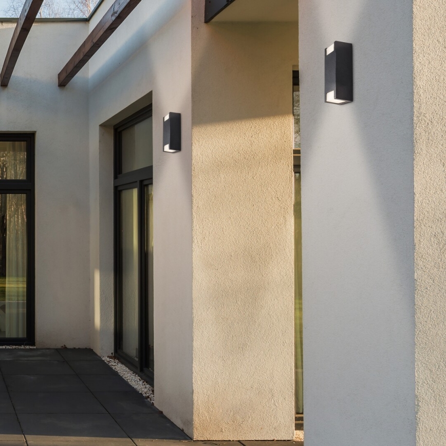 Rabalux - Aplique de exterior 2xGU10/7W/230V IP44 negro