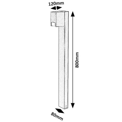 Rabalux - Lámpara de exterior 1xGU10/7W/230V IP44 negro