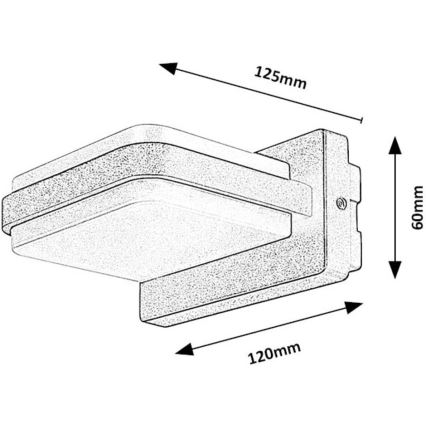 Rabalux - Aplique LED para exterior LED/12W/230V IP44 negro