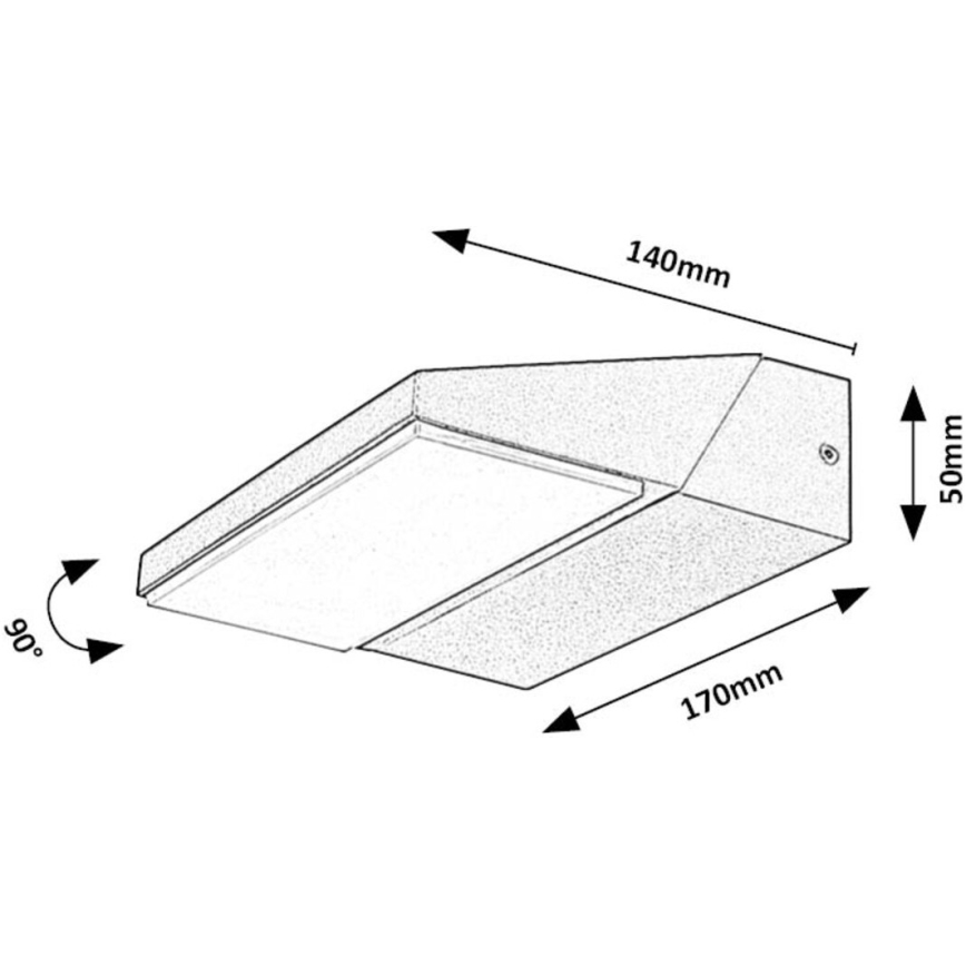 Rabalux - Aplique LED para exterior LED/13W/230V IP65 negro