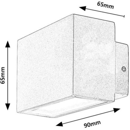 Rabalux - Aplique LED para exterior LED/7W/230V IP54 blanco