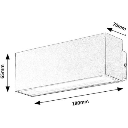 Rabalux - Aplique LED para exterior LED/10W/230V IP54 blanco