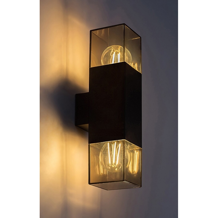 Rabalux - Aplique de exterior 2xE27/60W/230V IP54 negro