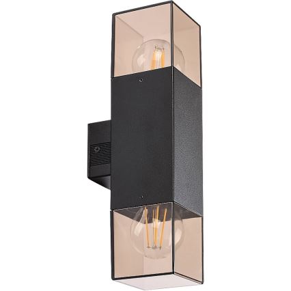 Rabalux - Aplique de exterior 2xE27/60W/230V IP54 negro