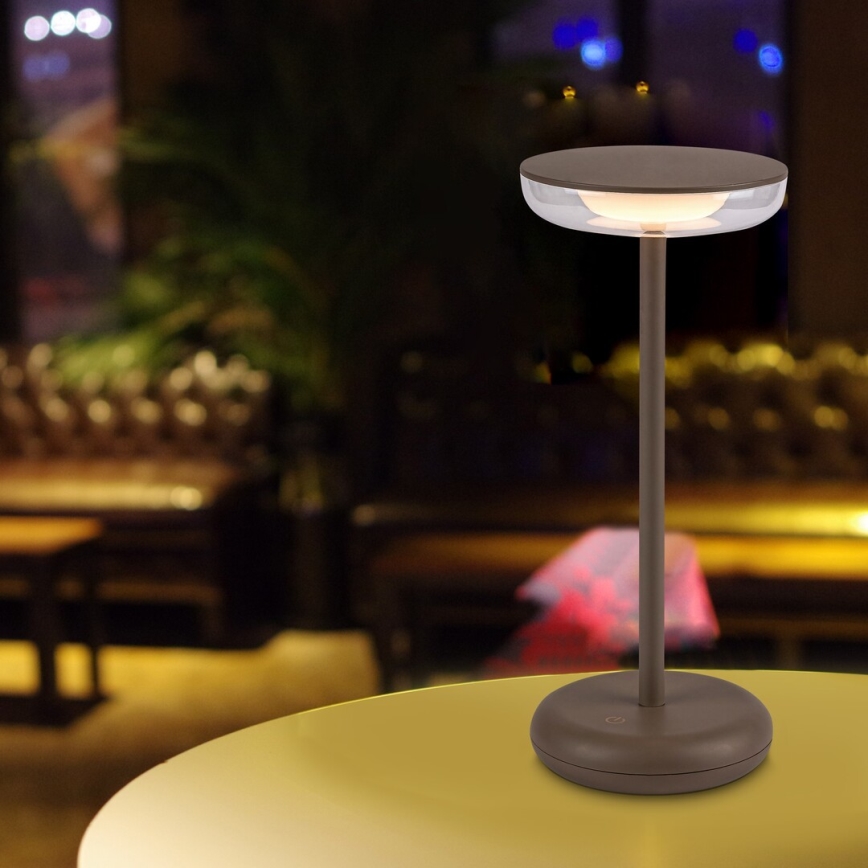 Rabalux - Lámpara LED de exterior recargable y regulable LED/6W/5V IP44 1800 mAh marrón