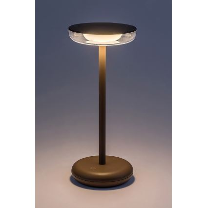 Rabalux - Lámpara LED de exterior recargable y regulable LED/6W/5V IP44 1800 mAh marrón