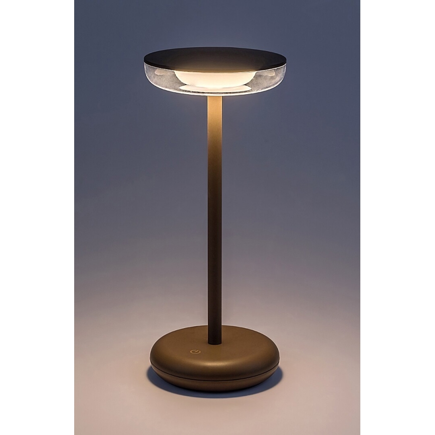Rabalux - Lámpara LED de exterior recargable y regulable LED/6W/5V IP44 1800 mAh marrón