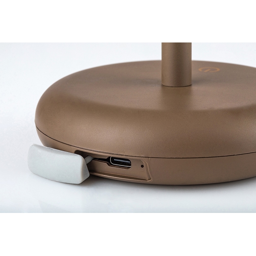Rabalux - Lámpara LED de exterior recargable y regulable LED/6W/5V IP44 1800 mAh marrón