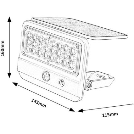 Rabalux - Aplique LED solar con sensor LED/7W/3,7V IP54 blanco