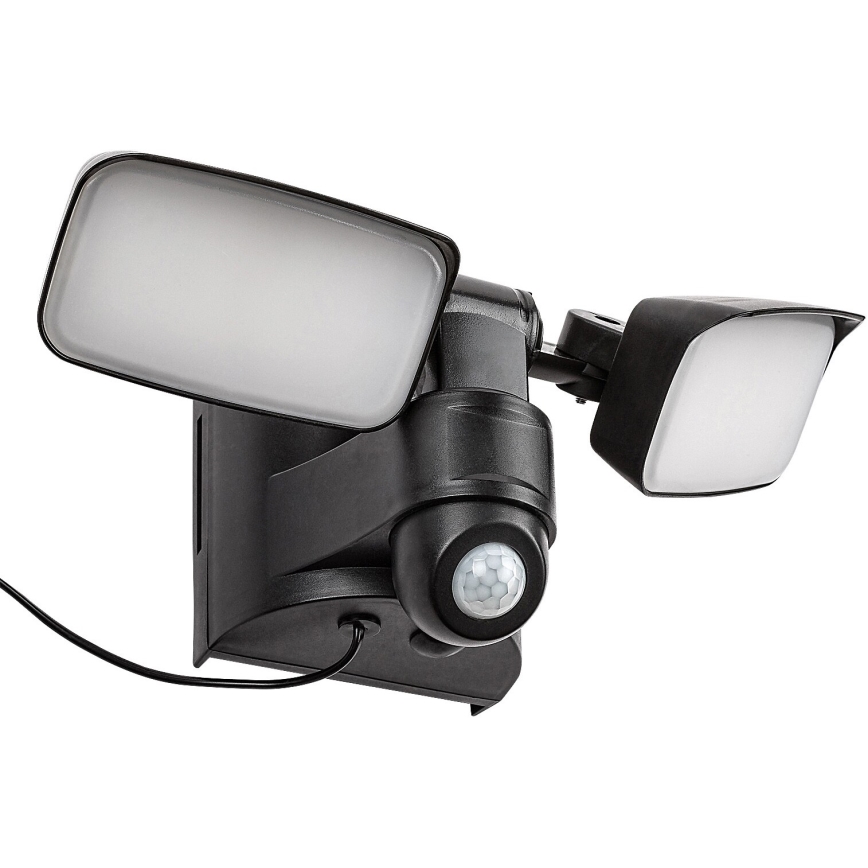 Rabalux - Aplique solar LED con sensor y panel exterior 2xLED/5W/3,7V IP54 negro