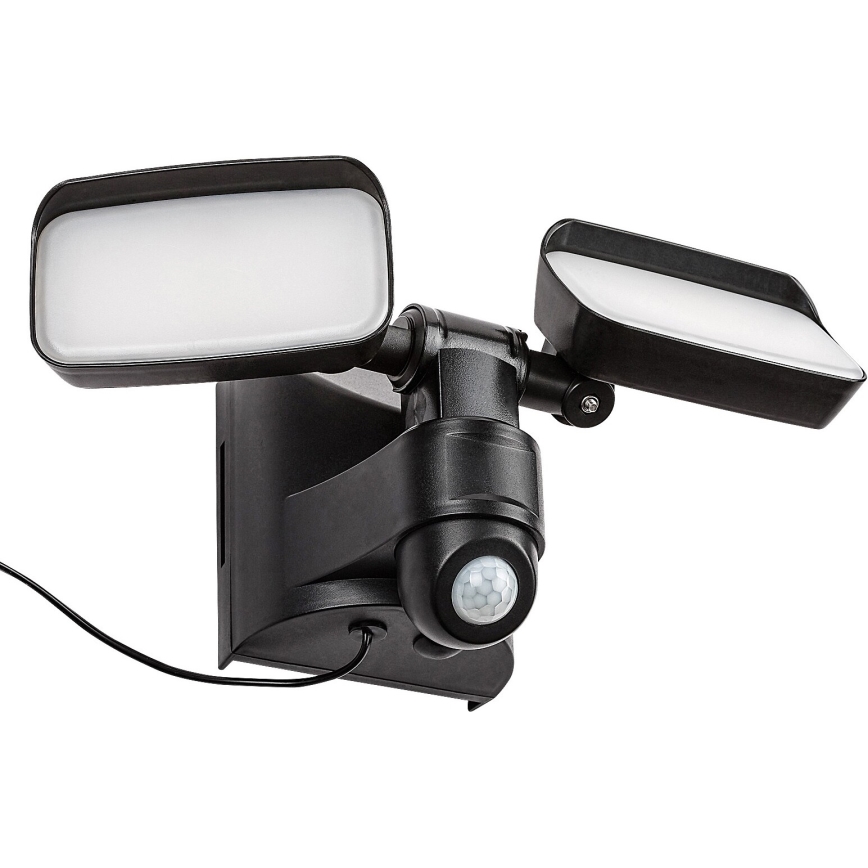 Rabalux - Aplique solar LED con sensor y panel exterior 2xLED/5W/3,7V IP54 negro