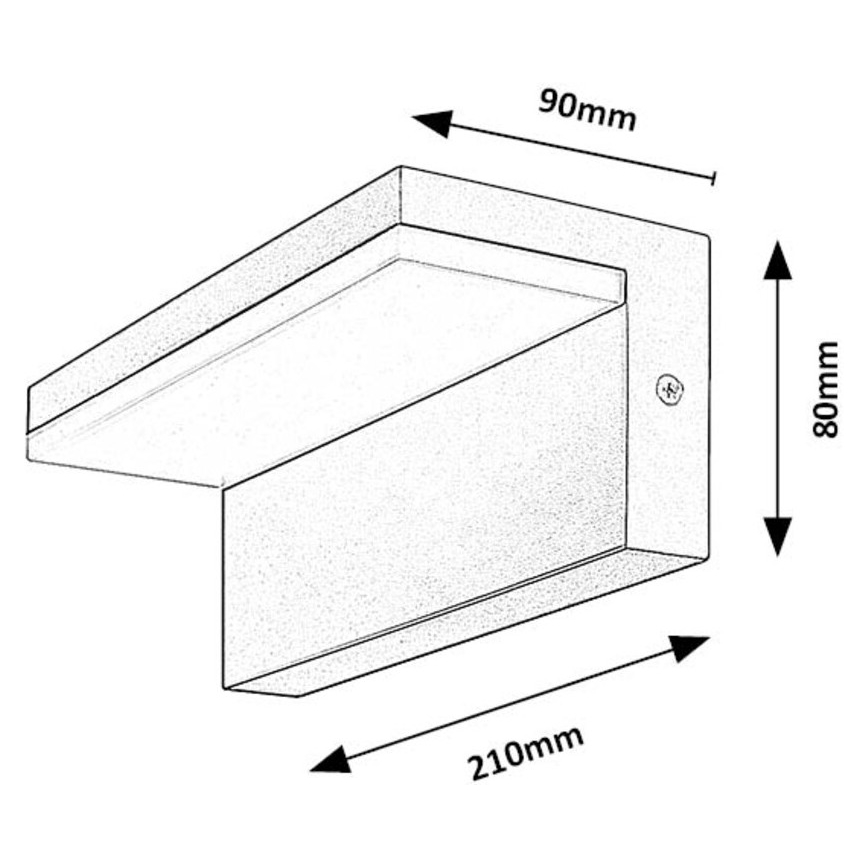 Rabalux - Aplique LED para exterior LED/10W/230V IP54 negro