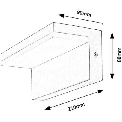 Rabalux - Aplique LED para exterior LED/10W/230V IP54 blanco