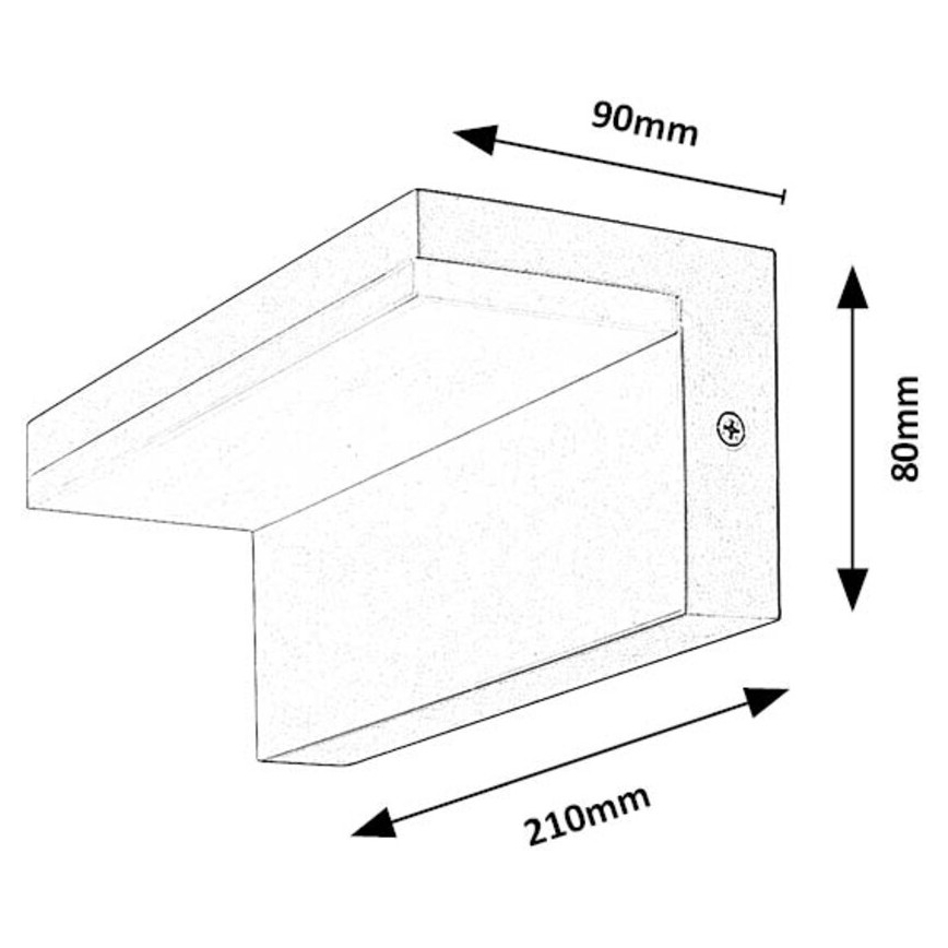 Rabalux - Aplique LED para exterior LED/10W/230V IP54 blanco