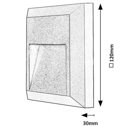 Rabalux - Iluminación de escalera LED exterior LED/4W/230V IP65