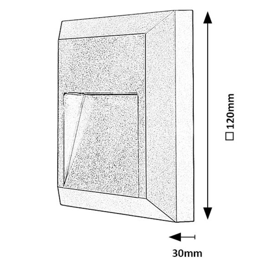 Rabalux - Iluminación de escalera LED exterior LED/4W/230V IP65