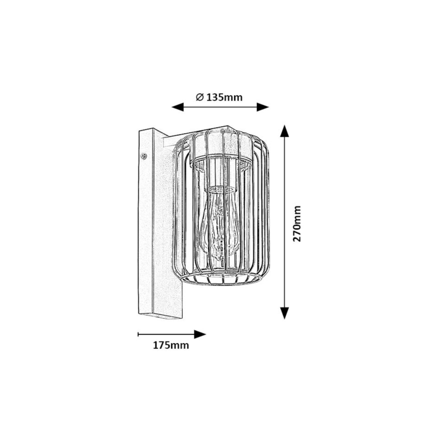 Rabalux - Aplique de exterior 1xE27/40W/230V IP44