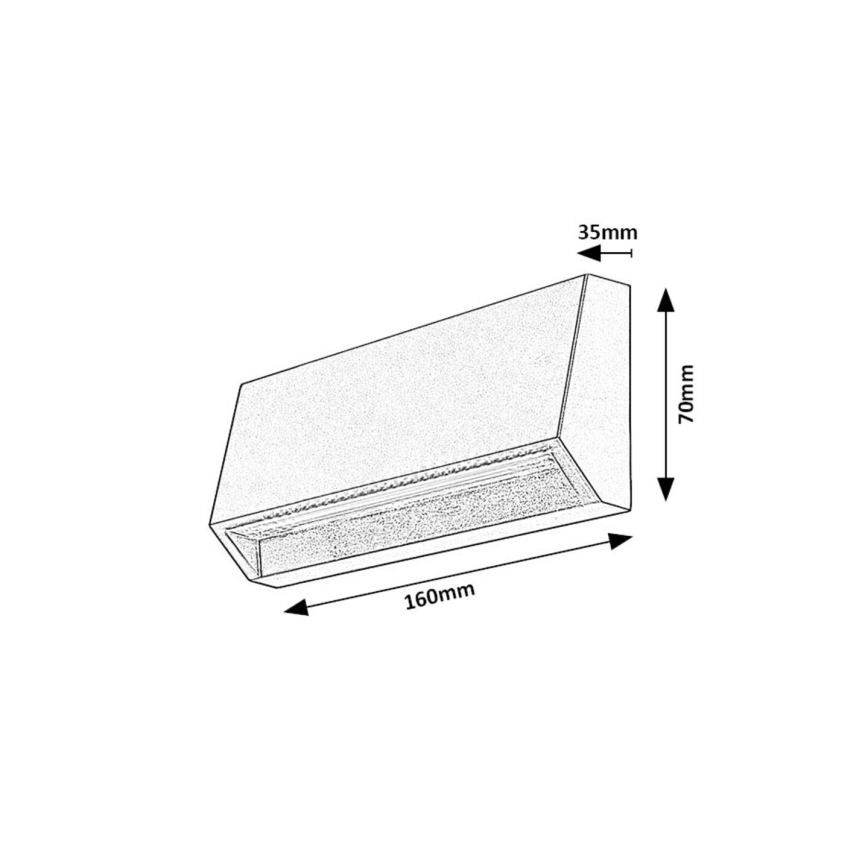 Rabalux - Aplique LED para exterior LED/3W/230V IP54