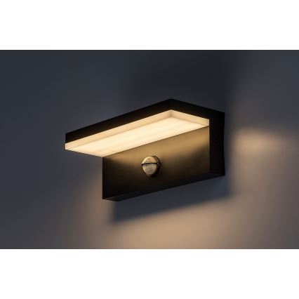 Rabalux - LED Aplique para exterior con sensor LED/9W/230V 2700/4000/6500K IP54 negro
