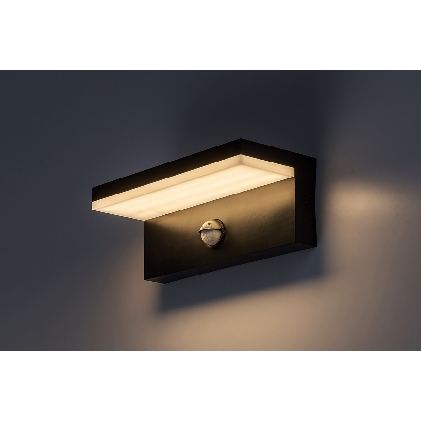 Rabalux - LED Aplique para exterior con sensor LED/9W/230V 2700/4000/6500K IP54 negro