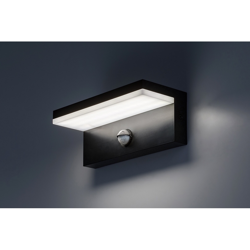 Rabalux - LED Aplique para exterior con sensor LED/9W/230V 2700/4000/6500K IP54 negro