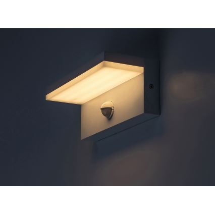 Rabalux - LED Aplique para exterior con sensor LED/9W/230V 2700/4000/6500K IP54 blanco