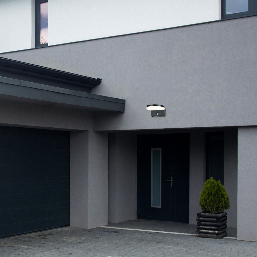 Rabalux - LED Aplique para exterior con sensor LED/9W/230V 2700/4000/6500K IP54 negro